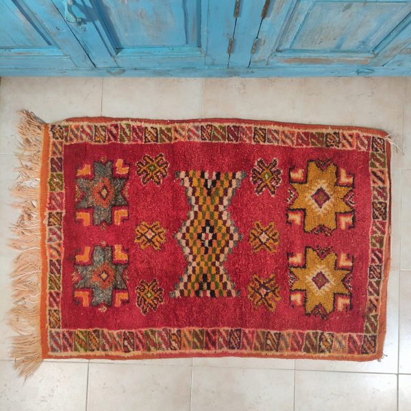 TAPPETO SCENDILETTO BERBERO ROSSO