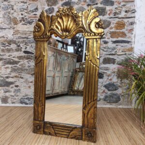 SPECCHIO CORNICE LEGNO ORO