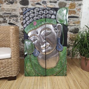 PANNELLO CON BUDDHA ARGENTATO