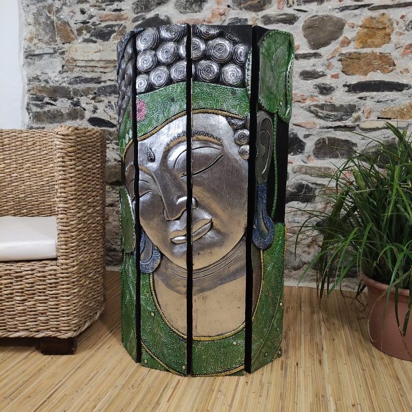 PANNELLO CON BUDDHA ARGENTATO - immagine 5