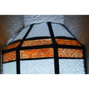 APPLIQUE FERRO BATTUTO E VETRO