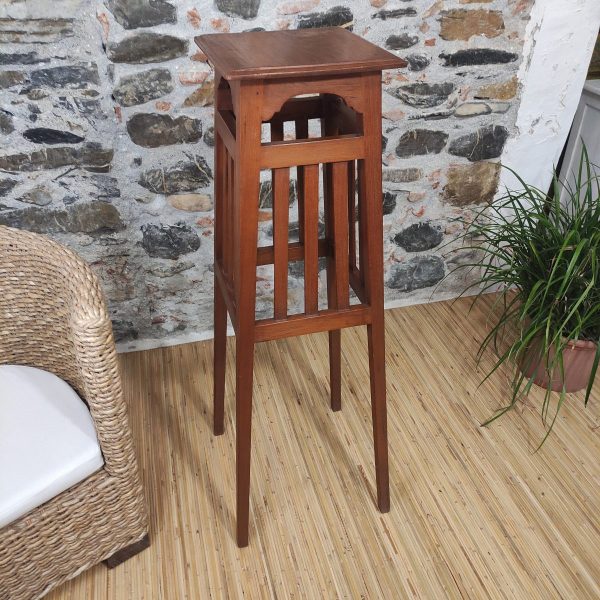 Trespolo in legno porta vaso coloniale indiano in legno di teak