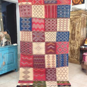 tappeto kilim passatoia berbera colorata quadri