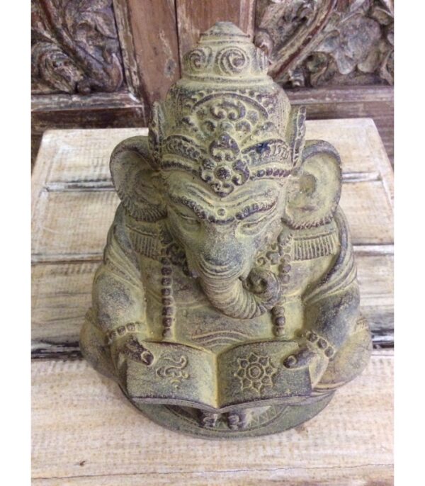 GANESH IN PIETRA CON LIBRO