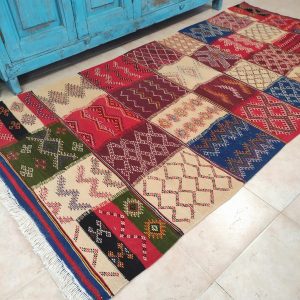 tappeto kilim passatoia berbera artigianale colorata quadri