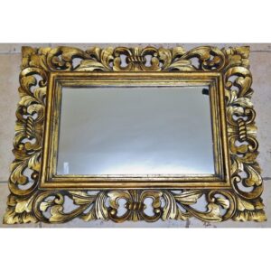 SPECCHIO IN LEGNO COLOR ORO