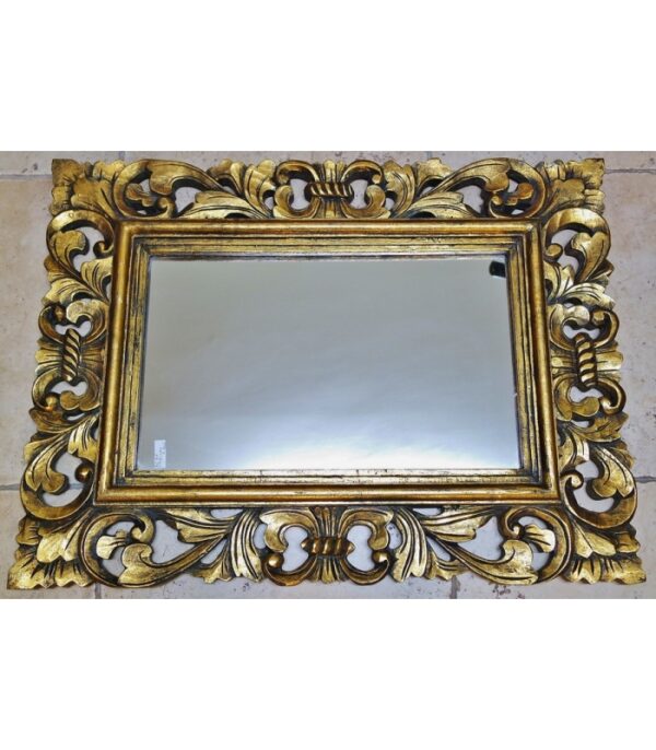 SPECCHIO IN LEGNO COLOR ORO