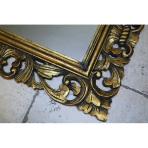 SPECCHIO IN LEGNO COLOR ORO