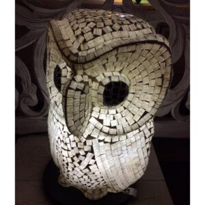 LAMPADA GUFO A MOSAICO
