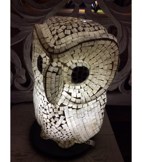 LAMPADA GUFO A MOSAICO