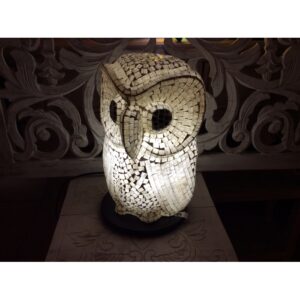 LAMPADA GUFO A MOSAICO