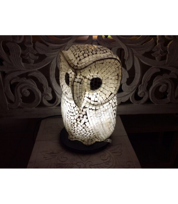 LAMPADA GUFO A MOSAICO