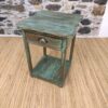 tavolino comodino color verde con cassetto