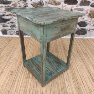 tavolino verde in legno indiano