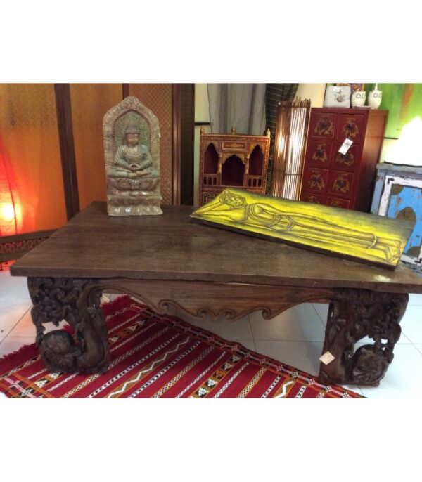 VECCHIO TAVOLO INDONESIANO IN TEAK