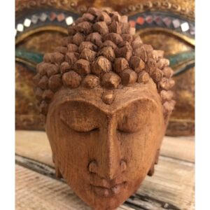 TESTA DI BUDDHA IN LEGNO