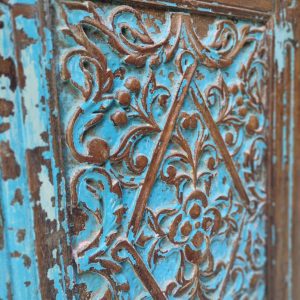 pannello decorativo da finestra indiana azzurra