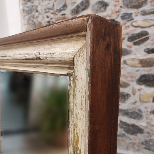 bordo cornice in legno di specchio indiano shabby