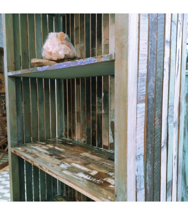 LIBRERIA IN LEGNO MASSELLO COLORATA