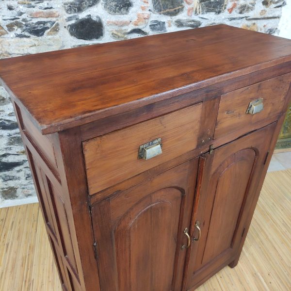 Credenza indiana coloniale 2 cassetti e due sportelli in legno massello