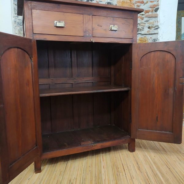Credenza indiana coloniale 2 cassetti e due sportelli in legno massello