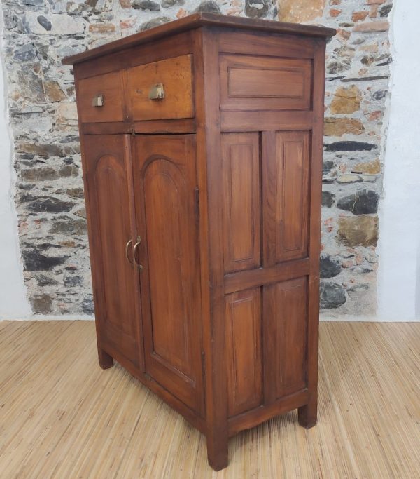 Credenza indiana coloniale 2 cassetti e due sportelli in legno massello