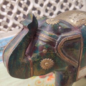 ELEFANTE LEGNO E METALLO PICCOLO