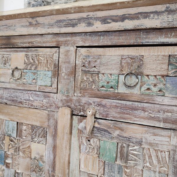 CREDENZA INDIANA BLOCK PRINT - immagine 2