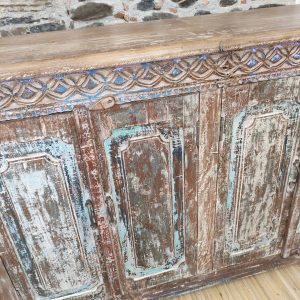 Credenza indiana shabby piano in legno