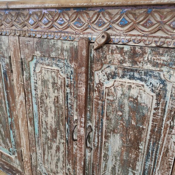 Credenza indiana shabby intaglio