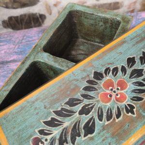 portagioie turchese indiano fiori dettaglio della decorazione