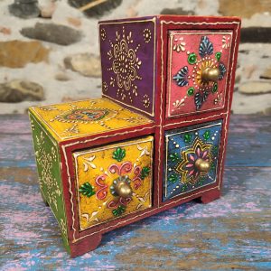 cassettierina portagioie colorata