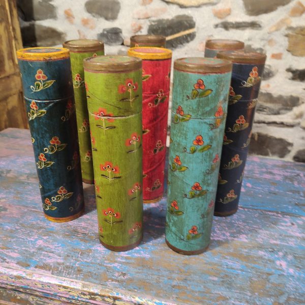 tubo contenitore vintage indiano