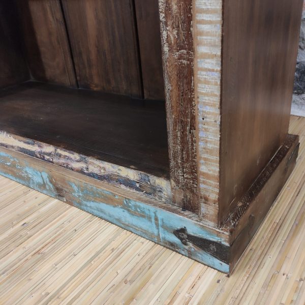LIBRERIA INDIANA PIEDE LEGNO AZZURRO