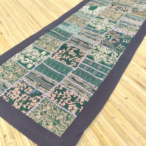 arazzo indiano verde patchwork