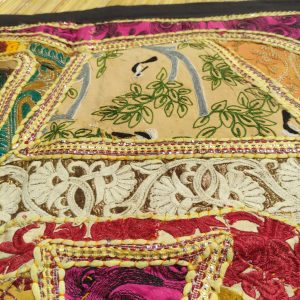 arazzo elefante indiano patchwork di tessuti dettaglio
