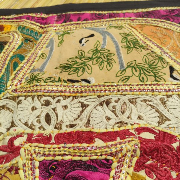 arazzo elefante indiano patchwork di tessuti dettaglio
