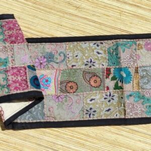 arazzo indiano runner lavorazione patchwork ricamato lunghezza 150 cm