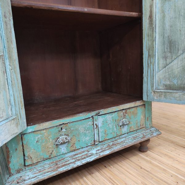 ARMADIO INDIANO VINTAGE CON DUE CASSETTI