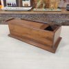 CONTENITORE INDIANO IN LEGNO CON COPERCHIO SCORREVOLE