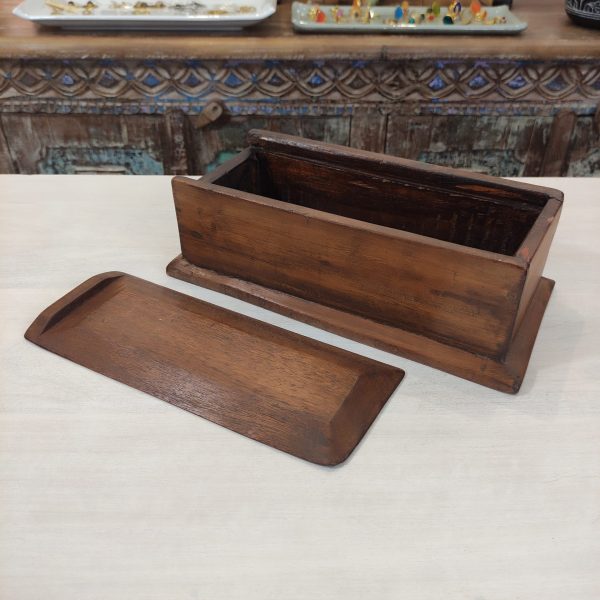 CONTENITORE INDIANO IN LEGNO APERTA