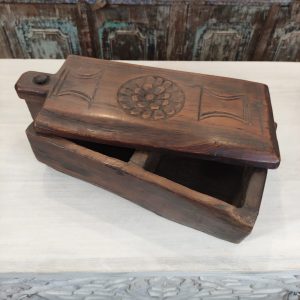 scatola in legno portaspezie due scomparti