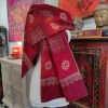 SCIARPA BLOCK PRINT COTONE ROSSA