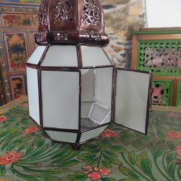 lampada lanterna marocchina vetri satinati