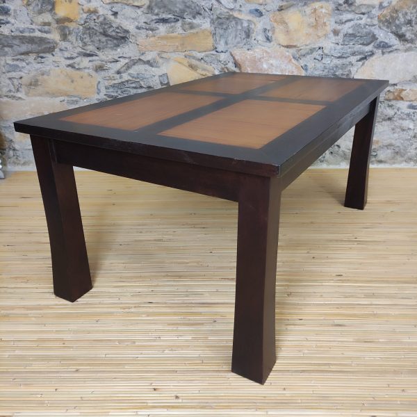 tavolino stile giapponese in teak e bamboo