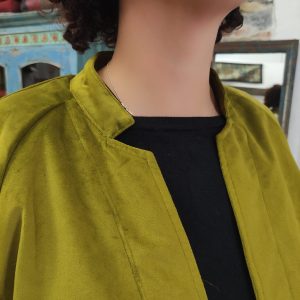 giacca in velluto e sari reversibile
