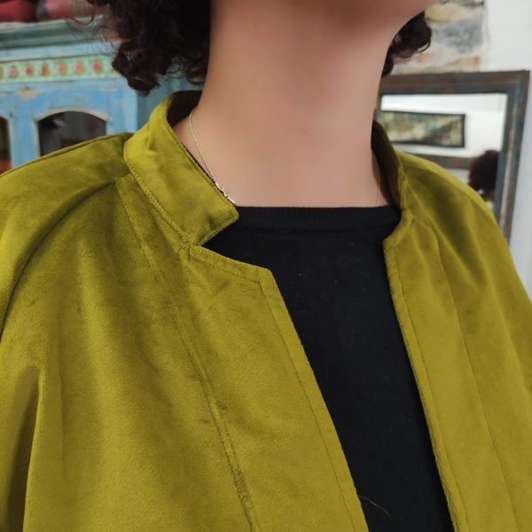 giacca in velluto e sari reversibile