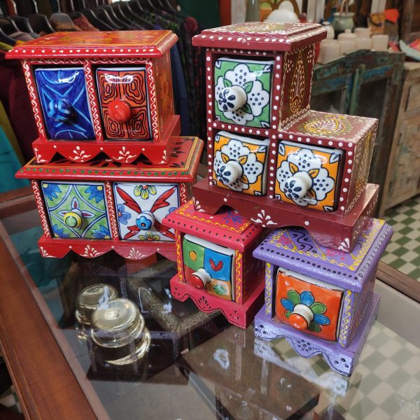 PICCOLE CASSETTIERE IN LEGNO E CERAMICA - immagine 2