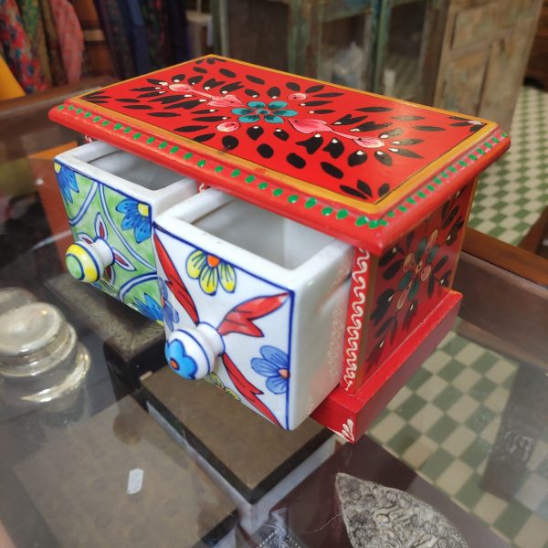 PICCOLE CASSETTIERE IN LEGNO E CERAMICA - immagine 4