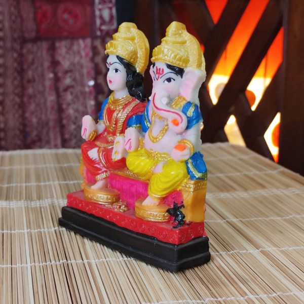 Statuetta divinità induiste ganesh parvati